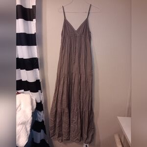 Michael Stars Taupe Maxi Dress Sz M 100%cotton